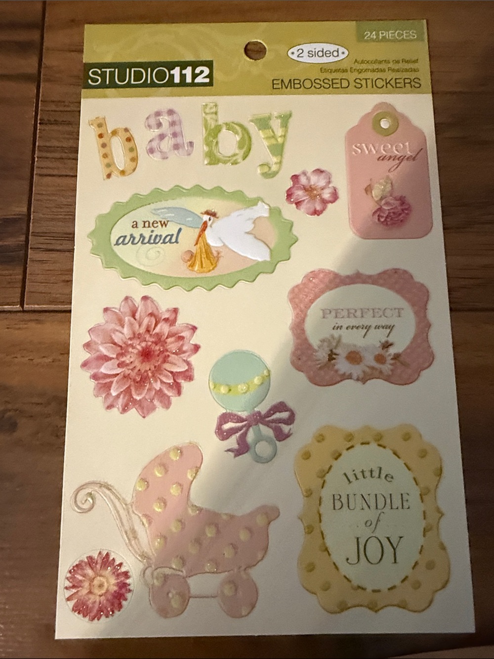 VTG Decorative Stickers - Pink, Brown, Cream Floral & baby girl Valentine Set - Picture 8 of 9